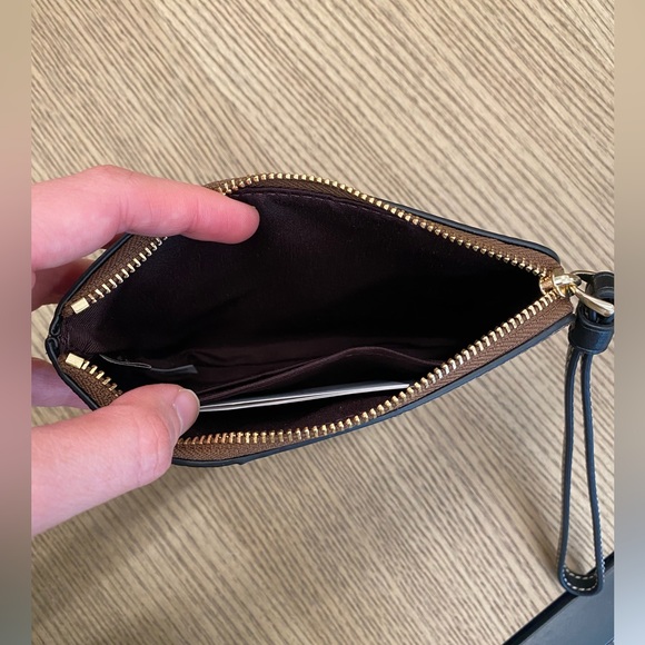 Coach Small Wristlet In Signature Canvas - Picture 4 of 4